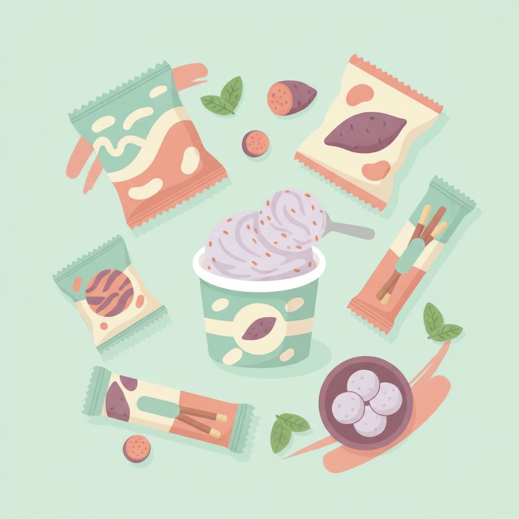 Korean Sweet Potato Ice Cream and Snacks Tried and Ranked
